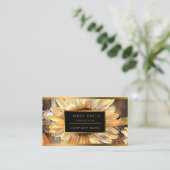 Waterverf Zonnebloem Elegant Collectie Visitekaartje (Staand voorkant)