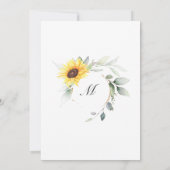 Waterverf Zonnebloem Eucalyptus GraduPartij Kaart (Achterkant)