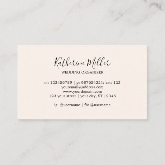 Waterverf Zonnebloem Eucalyptus Rustiek bedrijf Visitekaartje (Achterkant)