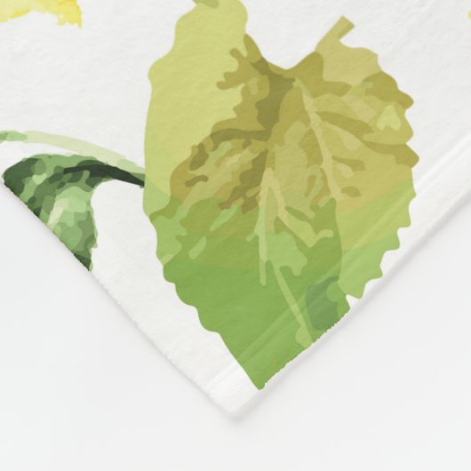 Waterverf Zonnebloem Fleece Deken (Hoek)