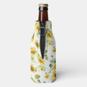 Waterverf Zonnebloem Flesjeskoeler (Fles Achterkant)