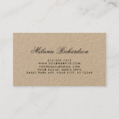 Waterverf Zonnebloem Floral Kraft Visitekaartje (Achterkant)