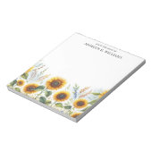 Waterverf zonnebloem gepersonaliseerd vanuit het b notitieblok (Linkerzijde)