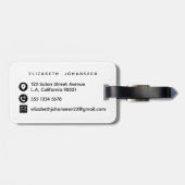 Waterverf Zonnebloem Girly Stijlvolle Bloemen Mono Bagagelabel (Achterkant horizontaal)