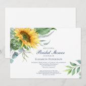 Waterverf Zonnebloem Grieks Vrijgezellenfeest Kaart (Voorkant / Achterkant)