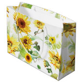 Waterverf Zonnebloem Groot Cadeauzakje (Achterkant Gekanteld)