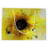 Waterverf Zonnebloem Groot Cadeauzakje (Achterkant)