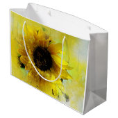 Waterverf Zonnebloem Groot Cadeauzakje (Achterkant Gekanteld)