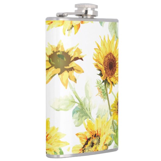 Waterverf Zonnebloem Heupfles (Rechts)