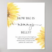 Waterverf zonnebloem hoe groot is het buikspel van poster (Voorkant)