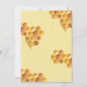 Waterverf Zonnebloem Honeycomb Eerste Bijendag Kaart (Achterkant)