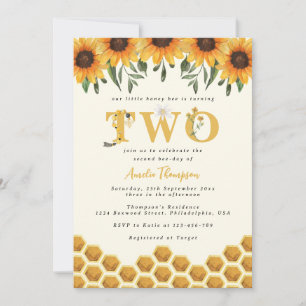Waterverf Zonnebloem Honeycomb Tweede bijendag Kaart