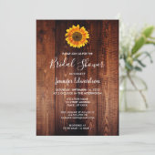Waterverf zonnebloem hout Vrijgezellenfeest Kaart (Staand voorkant)