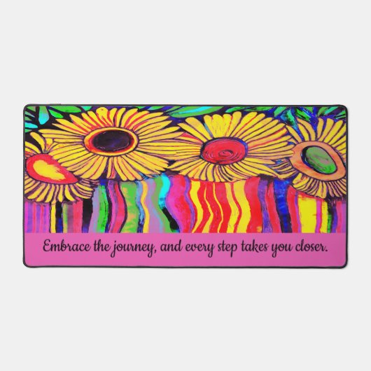 WATERVERF ZONNEBLOEM IN FUNKY STRIPE DESIGN BUREAUMAT (Voorkant)