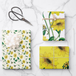 Waterverf Zonnebloem Inpakpapier Vel