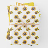 Waterverf Zonnebloem Inpakpapier Vel (In situ)