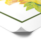 Waterverf Zonnebloem Je bent zonneschijn Poster (Hoek)