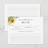 Waterverf Zonnebloem Kaart (Voorkant / Achterkant)