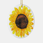 Waterverf Zonnebloem Keramisch Ornament (Rechts)