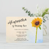 Waterverf Zonnebloem Kind: Elke zondag Kaart (Staand voorkant)