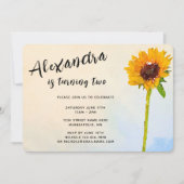 Waterverf Zonnebloem Kind: Elke zondag Kaart (Voorkant)