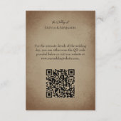 Waterverf zonnebloem Koe Schedel Huwelijk QR code Informatiekaartje (Achterkant)