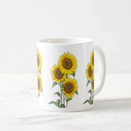 Waterverf Zonnebloem Koffiemok