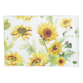 Waterverf Zonnebloem Kussensloop (Voorkant)