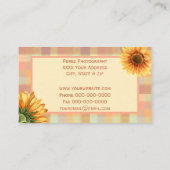 Waterverf Zonnebloem Landschubben Visitekaartje (Achterkant)