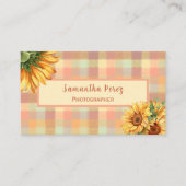 Waterverf Zonnebloem Landschubben Visitekaartje (Voorkant)