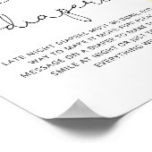 Waterverf zonnebloem Late night diapers Poster (Hoek)