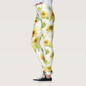Waterverf Zonnebloem Leggings (Links)