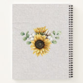 Waterverf Zonnebloem Linnen Hout Recept Boek (Achterkant)