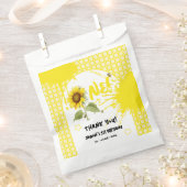 Waterverf zonnebloem met vlinders 1e verjaardag bedankzakje (Geknipt)