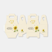 Waterverf Zonnebloem met Vlinders Baby shower Bedankdoosjes (Uitgevouwen)