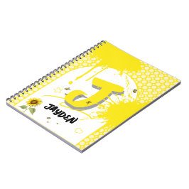 Waterverf Zonnebloem met Vlinders Notitieboek