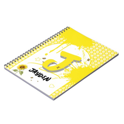 Waterverf Zonnebloem met Vlinders Notitieboek (Linkerzijde)