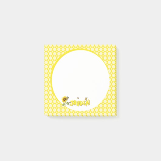 Waterverf Zonnebloem met Vlinders Post-it® Notes (Voorkant)