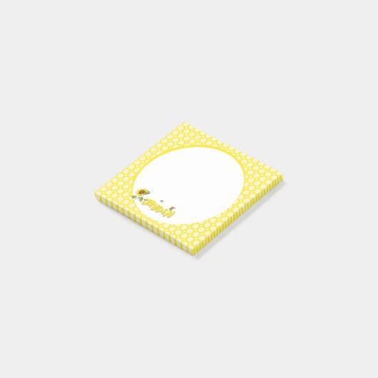 Waterverf Zonnebloem met Vlinders Post-it® Notes (Schuin)