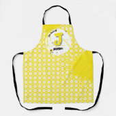 Waterverf zonnebloem met vlinders zoals geel schort (Voorkant)