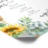 Waterverf Zonnebloem Mimosa Bar Teken Poster (Hoek)