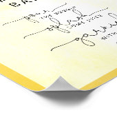 Waterverf zonnebloem mimosa staafteken poster (Hoek)