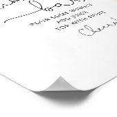 Waterverf zonnebloem mimosa staafteken poster (Hoek)