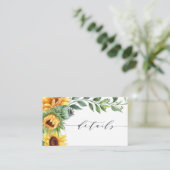 Waterverf Zonnebloem Modern Details Informatiekaartje (Staand voorkant)