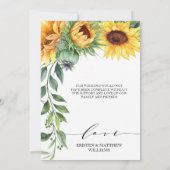 Waterverf Zonnebloem Modern Foto Bedankkaart (Achterkant)