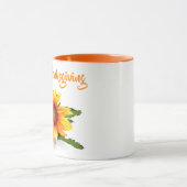 Waterverf zonnebloem mok (Midden)