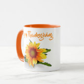 Waterverf zonnebloem mok (Voorkant links)