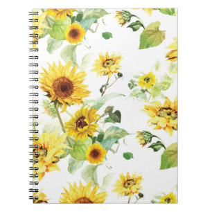 Waterverf Zonnebloem Notitieboek