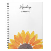 Waterverf Zonnebloem Notitieboek (Voorkant)