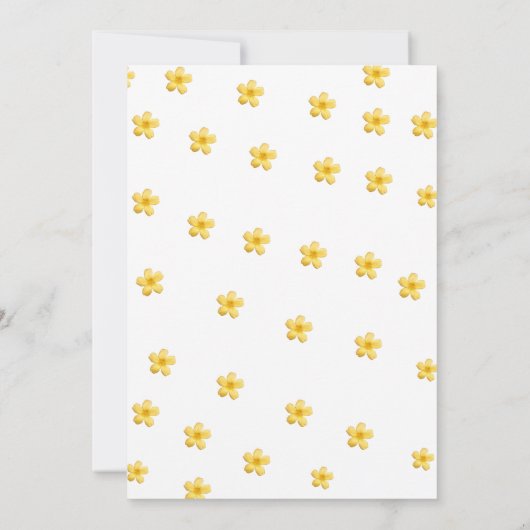 Waterverf zonnebloem ons kleine baby shower aankondiging (Achterkant)